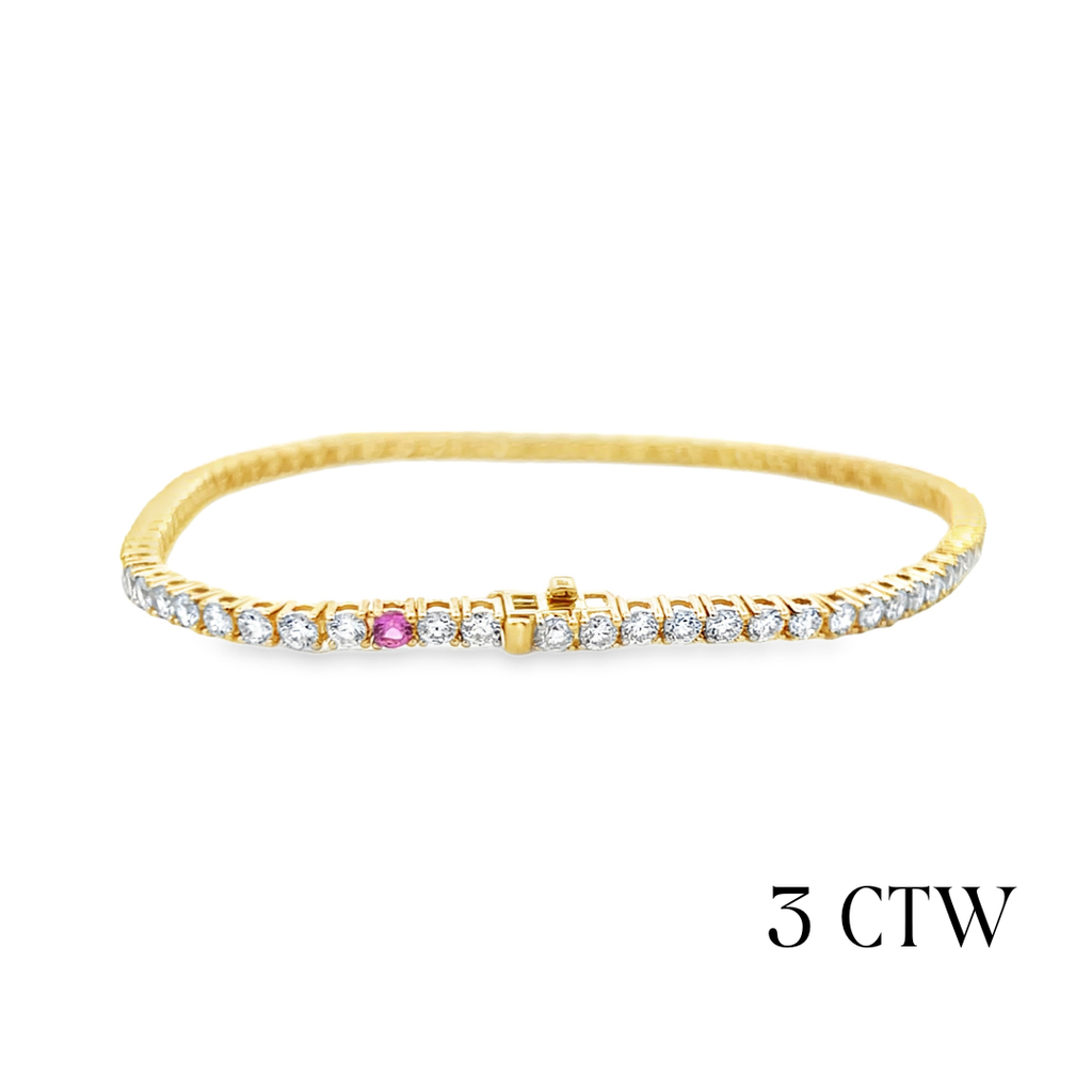 Lab-Grown Customizable Birthstone Tennis Bracelet