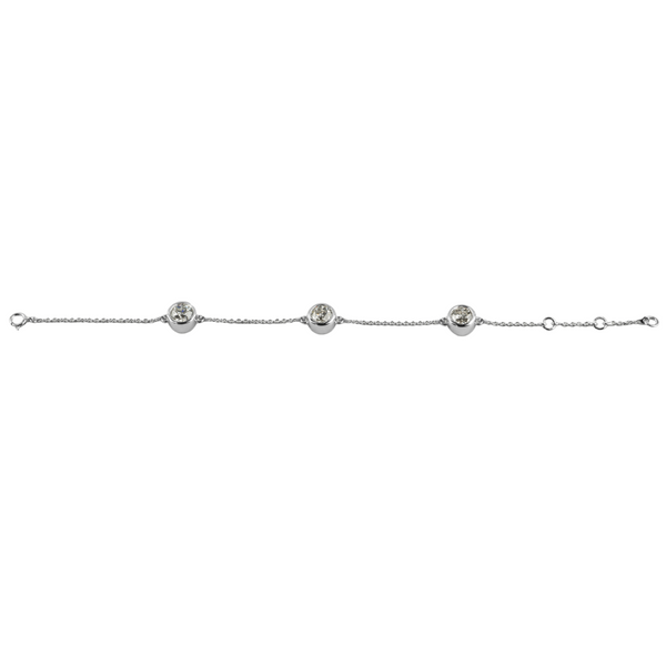 Lab-Grown Euro Round Station Bracelet
