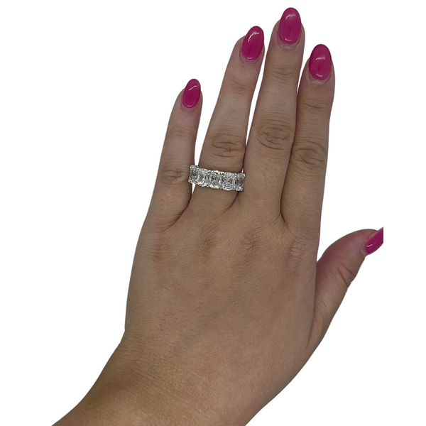 Lab-Grown Antique Cushion 5 Stone Band