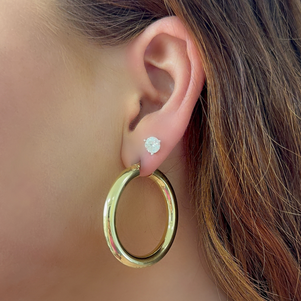 Bold Gold Tube Hoops