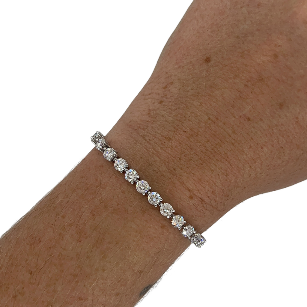 Lab-Grown 3-Prong Tennis Bracelet