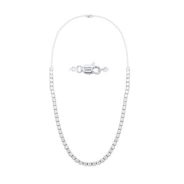 Lab-Grown 3/4 Tennis Necklace
