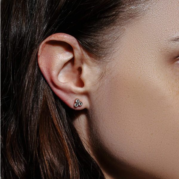 Diamond Trio Bezel Studs