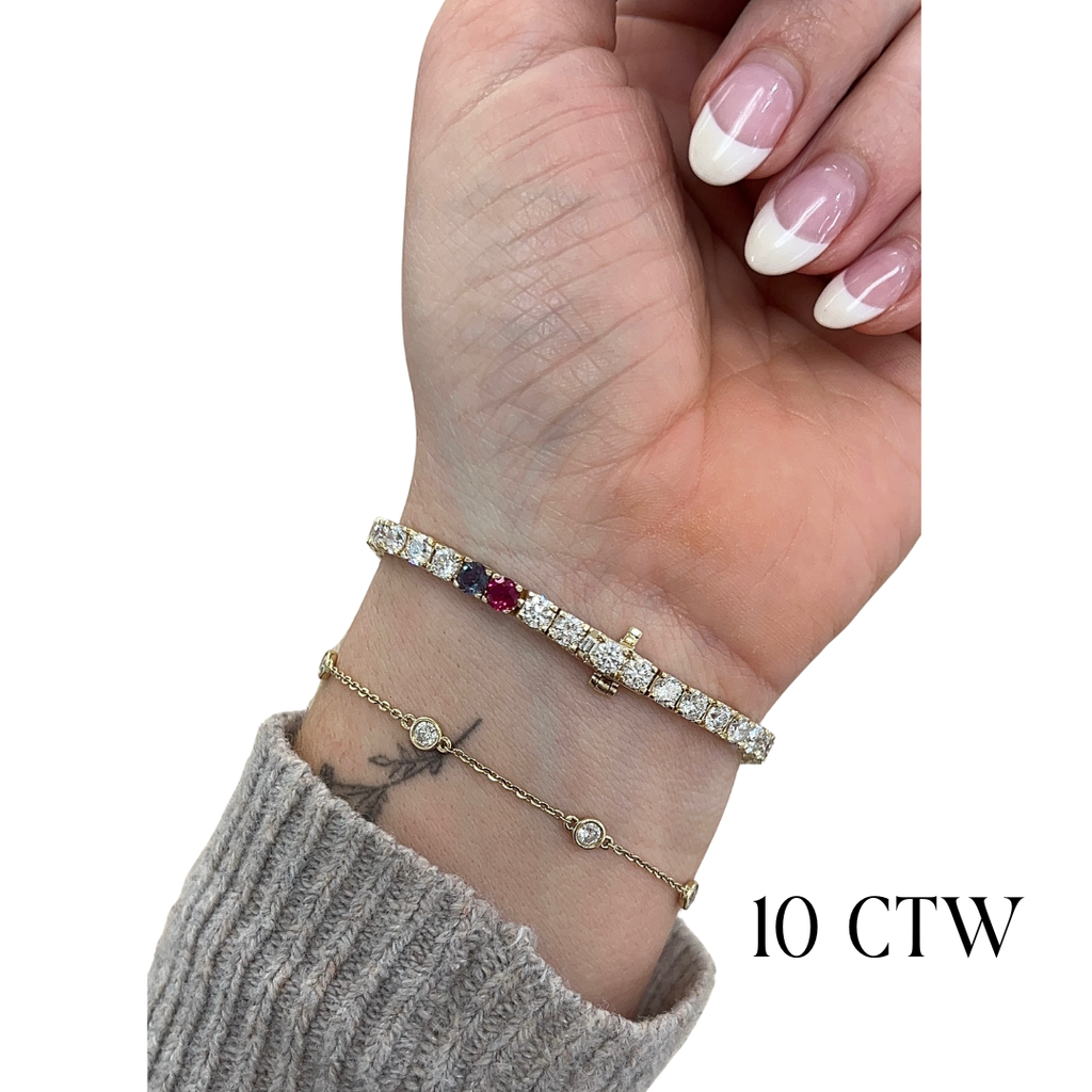 Lab-Grown Customizable Birthstone Tennis Bracelet – Dallas Diamond Bar