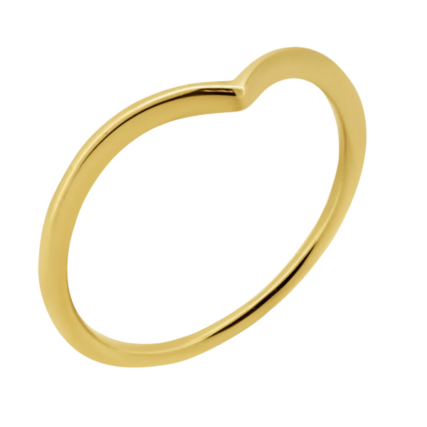 Stackable Curved Gold Band