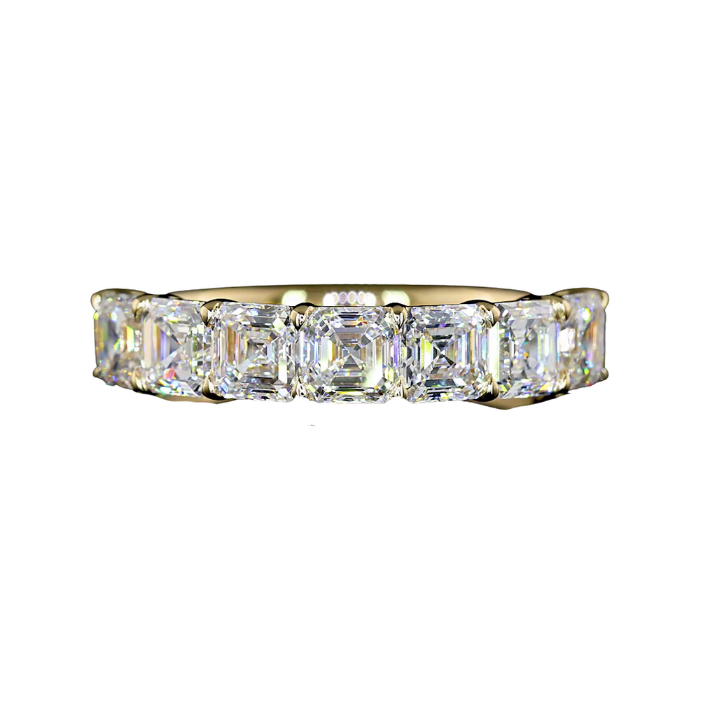 Lab-Grown Asscher Cut Halfway Band