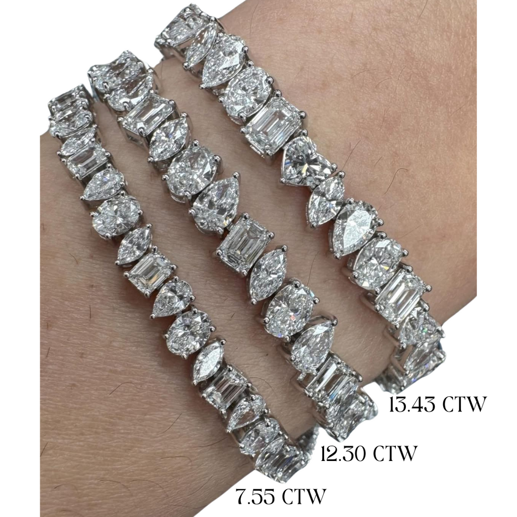Lab-Grown Mixed Fancy Shape Tennis Bracelet