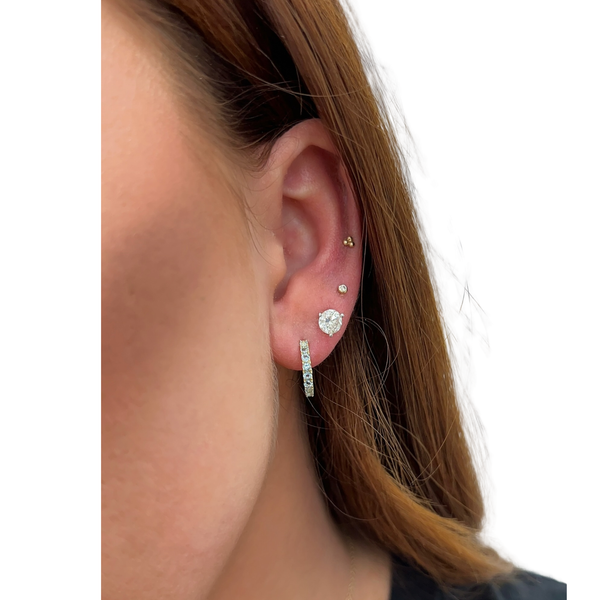 14MM Aquamarine Huggies