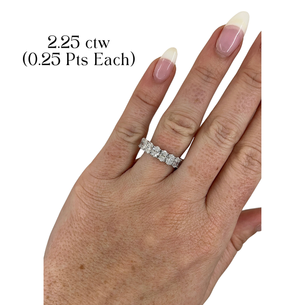 Lab-Grown 9 Stone Diamond Oval Band