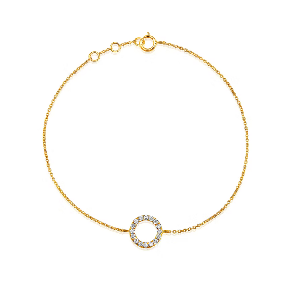 Diamond Round Chain Bracelet