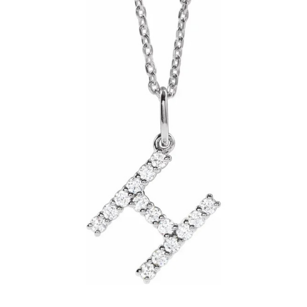 Lab-Grown Diamond Initial Necklace