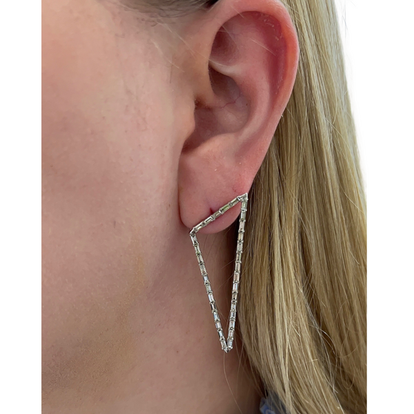 Triangular Baguette Earrings