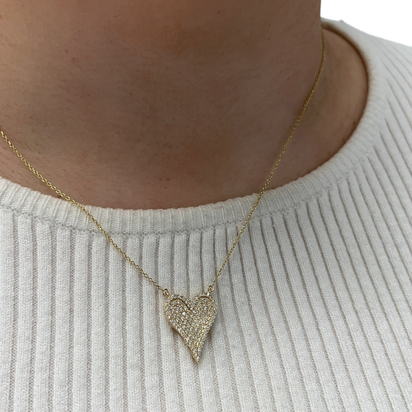 Lab-Grown Diamond Pave Heart Necklace