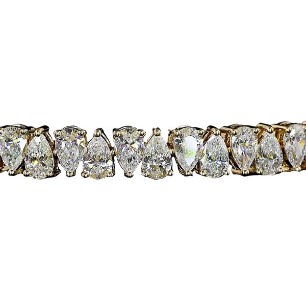 Lab-Grown Alternating N/S Pear Tennis Bracelet