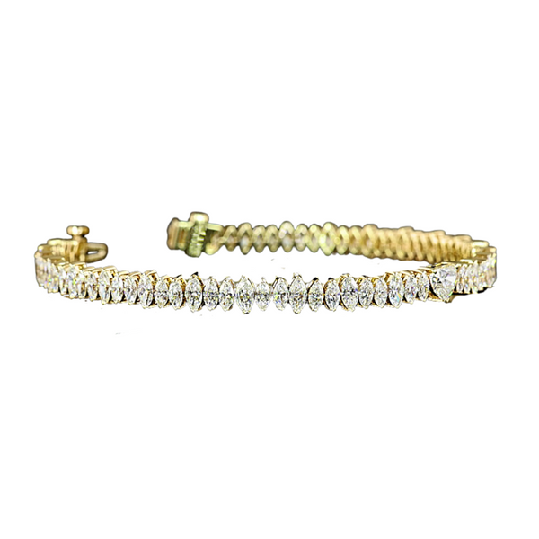 Lab-Grown Marquise & Heart Tennis Bracelet