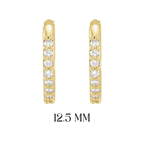 12.5 MM Lab-Grown Diamond Charm Huggies