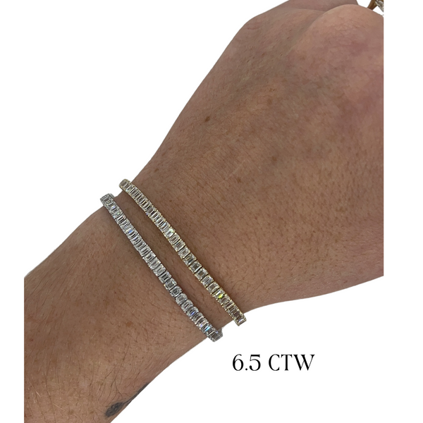 Lab-Grown Emerald Cut Diamond Tennis Bracelet