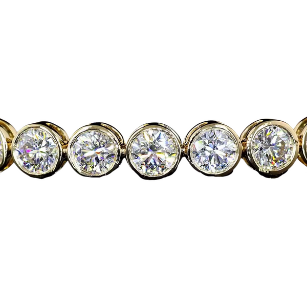 Lab-Grown Round Bezel Tennis Bracelet