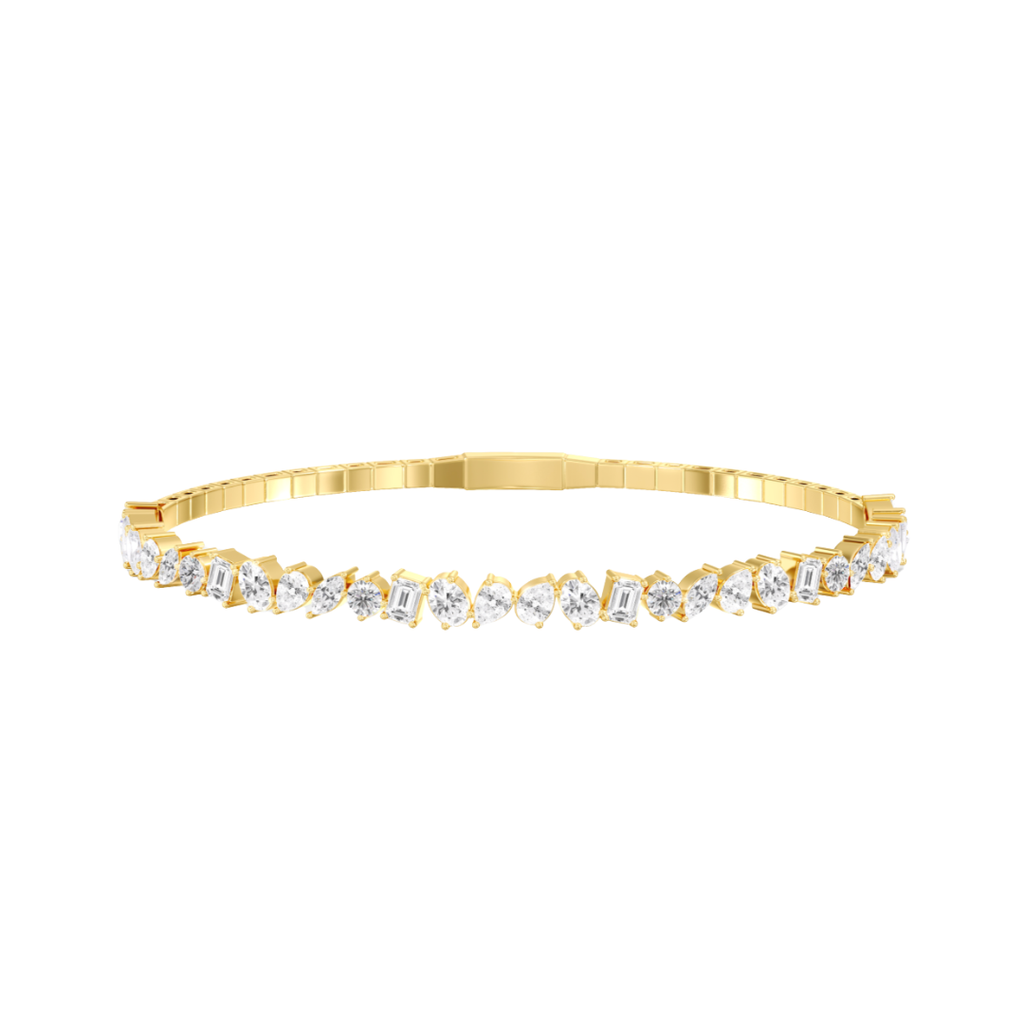Lab-Grown Multi-Shape Flexi Bangle
