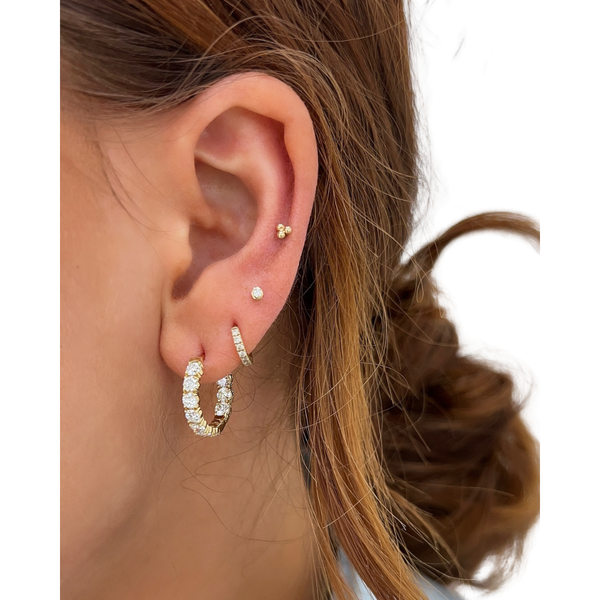 Lab-Grown Small Inside/Out Hoops