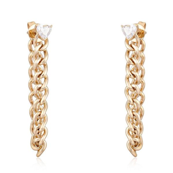 Heart Chain Earrings