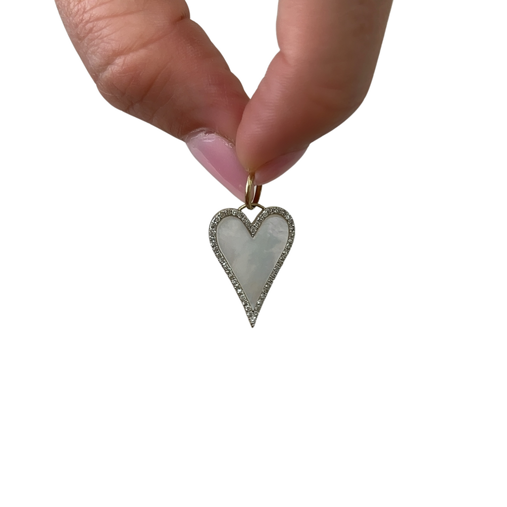 Mother of Pearl Heart Charm