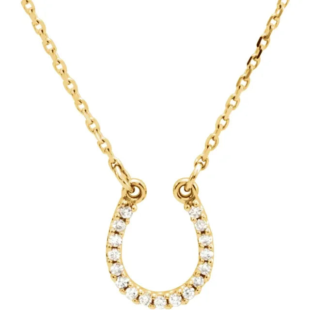 Dainty Horseshoe Pendant Necklace