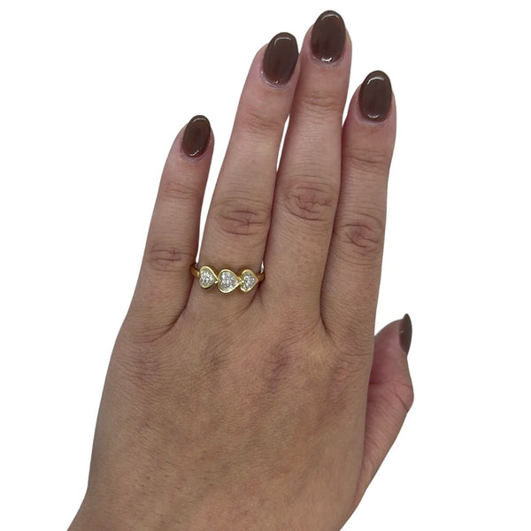 Lab-Grown Triple E/W Bezel Heart Ring