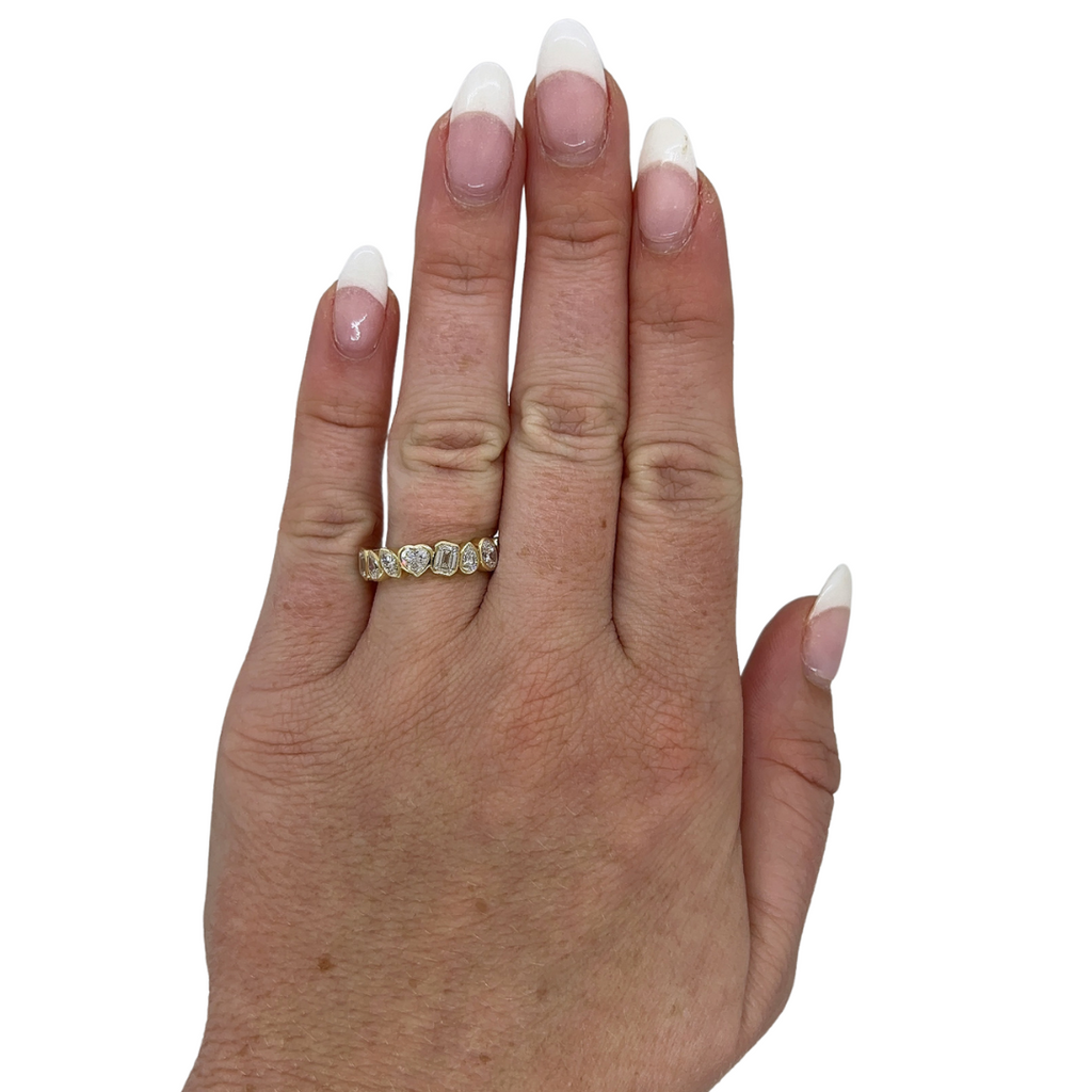 Lab-Grown Bezel Multi-Shape Ring