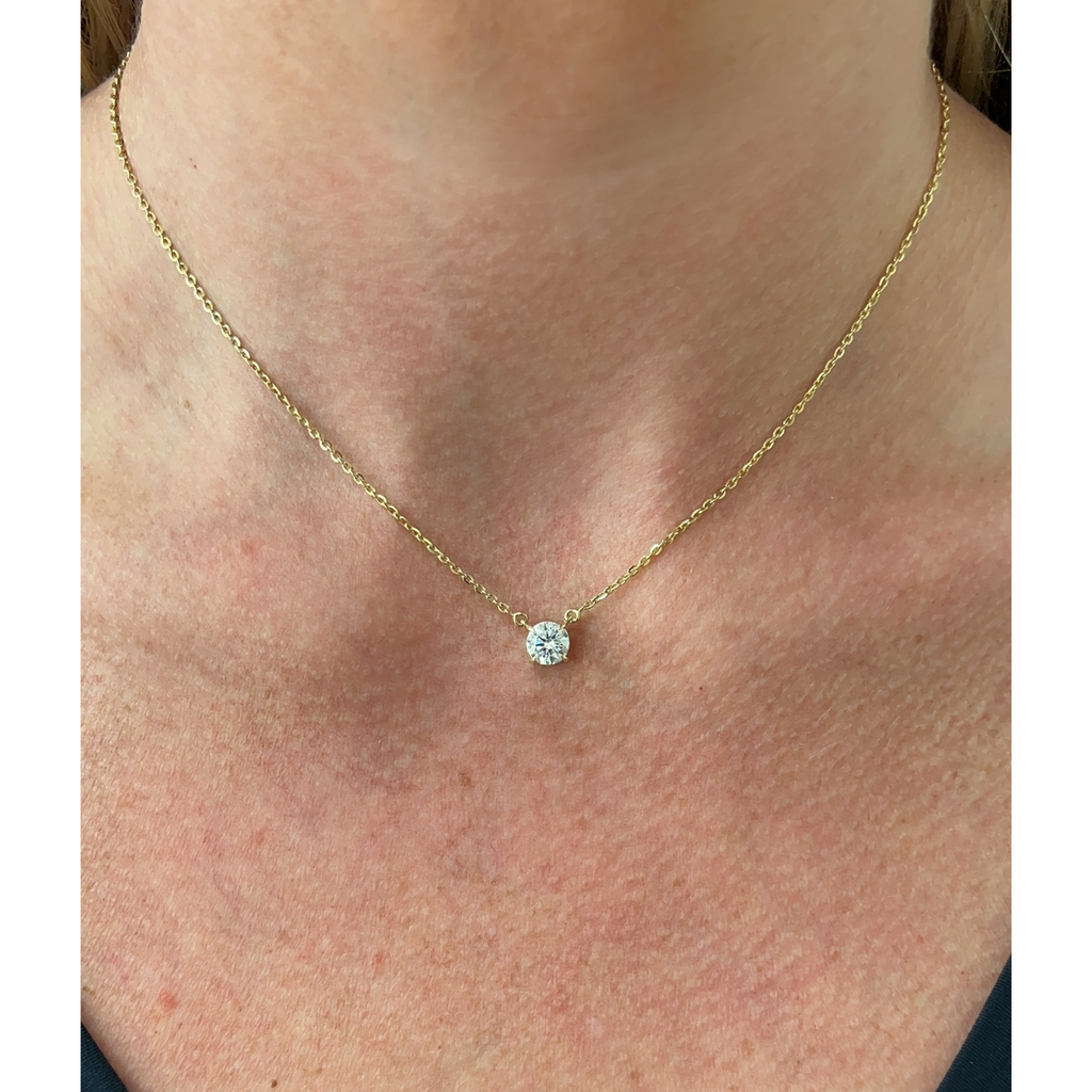 Lab-Grown Diamond Drop Choker