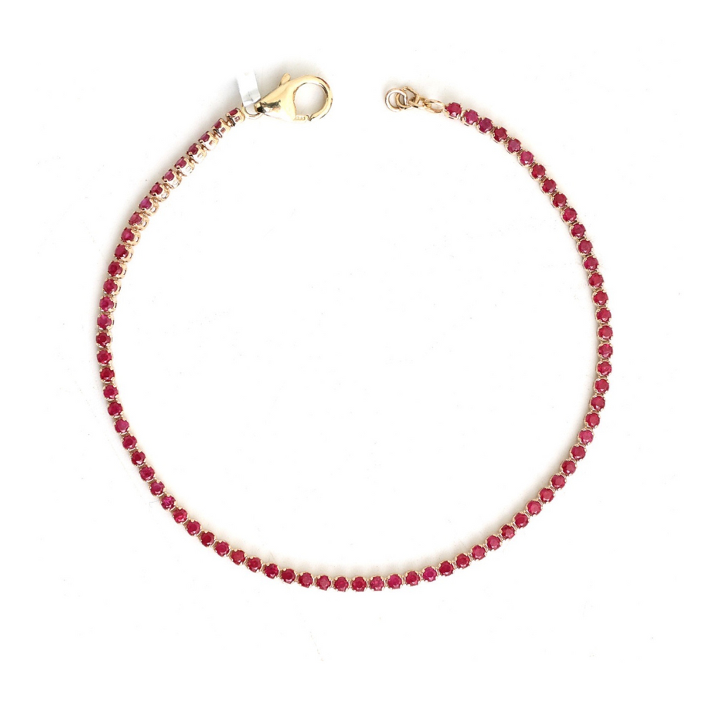 Dainty Ruby Tennis Bracelet