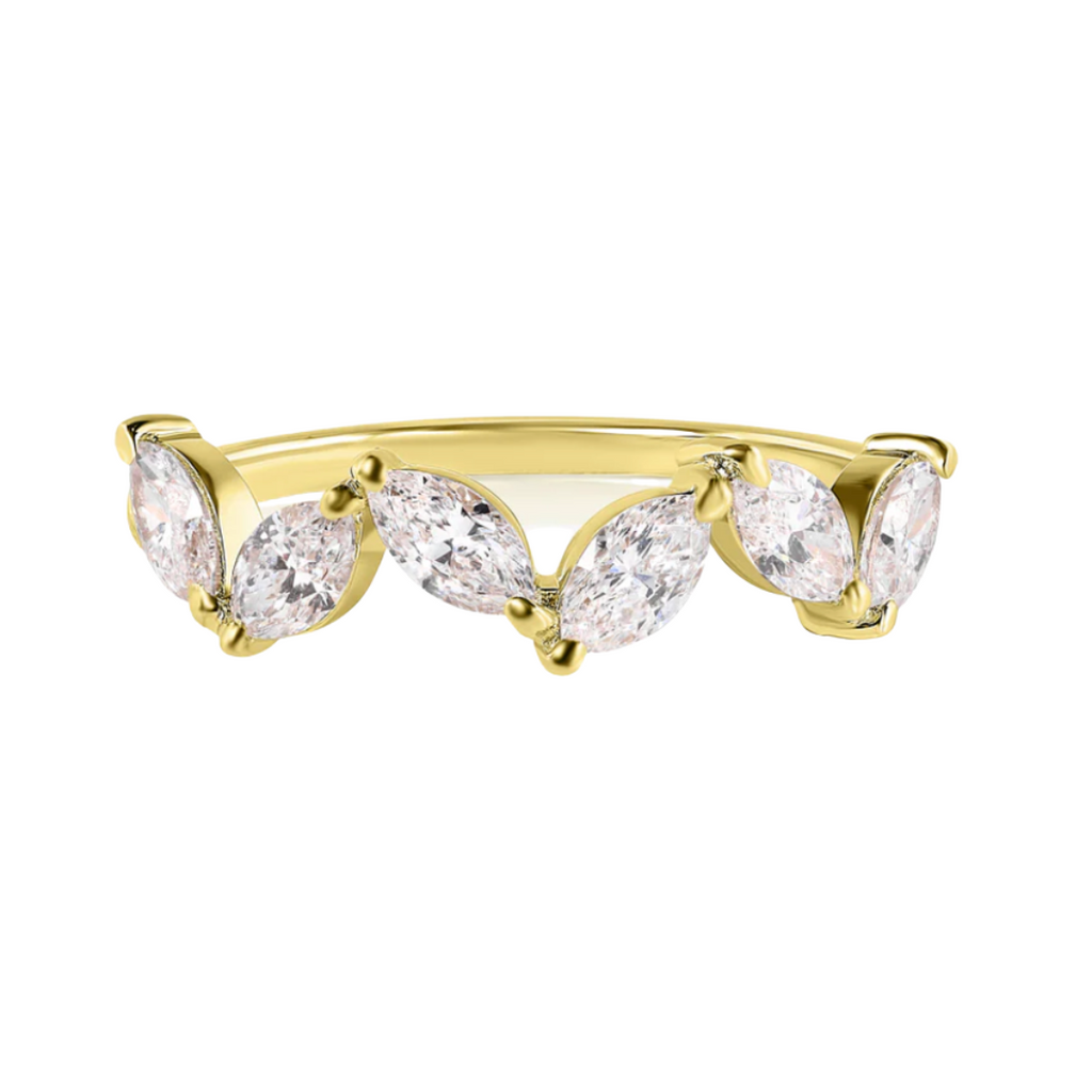 Offset Marquise Diamond Band