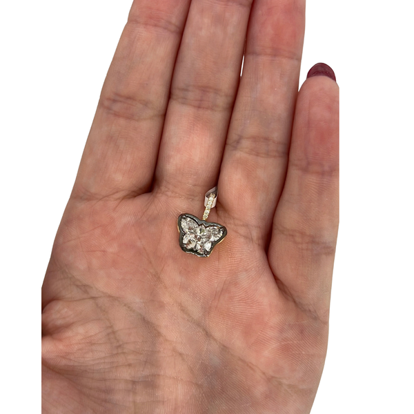 Lab-Grown Black Rhodium Butterfly Charm