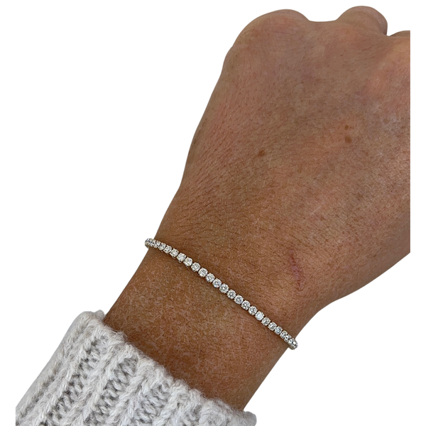 Lab-Grown 3 CTW Light Mounting Tennis Bracelet