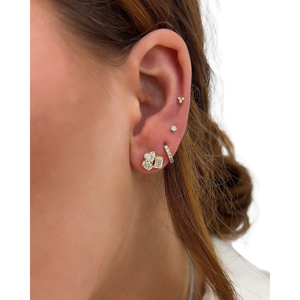 Lab-Grown Multi-Shape Cluster Studs