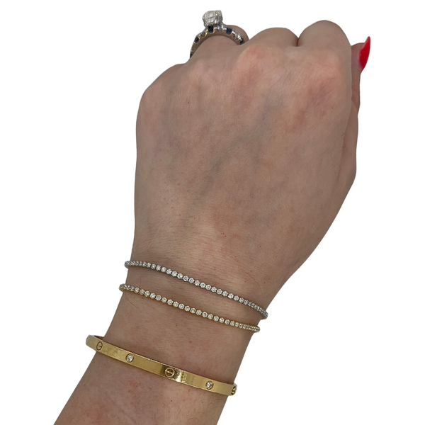 Lab-Grown 1.85 CTW Cupcake Set Tennis Bracelet