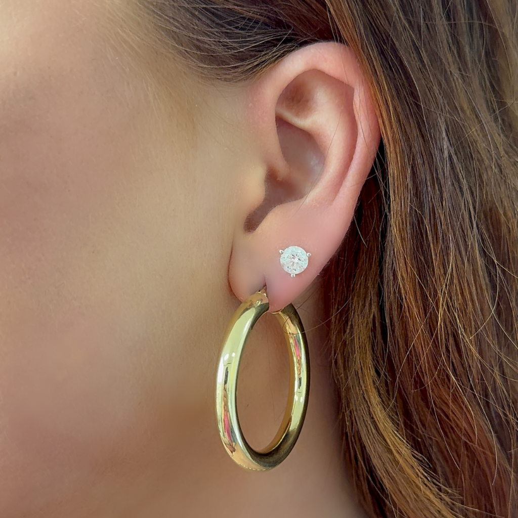 Bold Gold Tube Hoops
