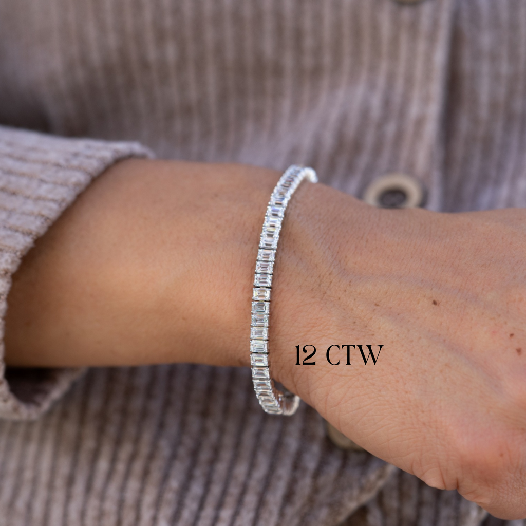 Lab-Grown Emerald Cut Diamond Tennis Bracelet – Dallas Diamond Bar