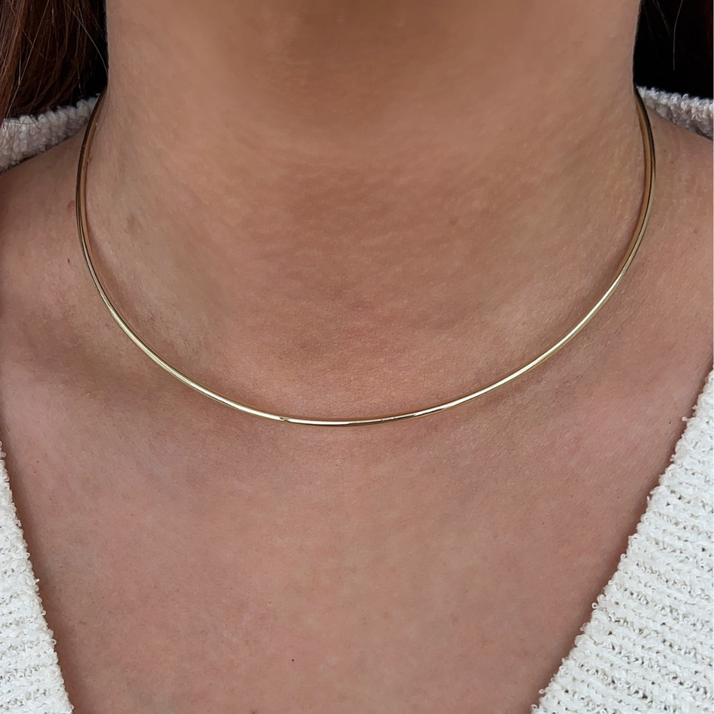Yellow Gold Omega Choker