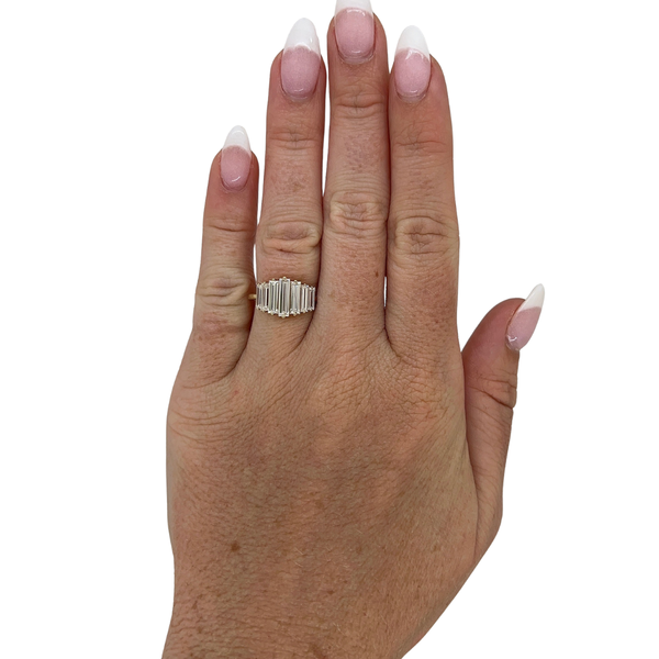 Lab-Grown Diamond Straight Baguette Anniversary Ring