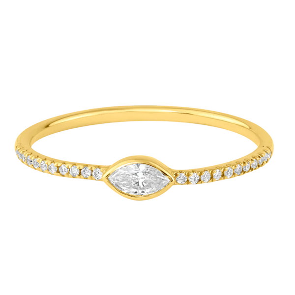 Pave Bezel Set Ring