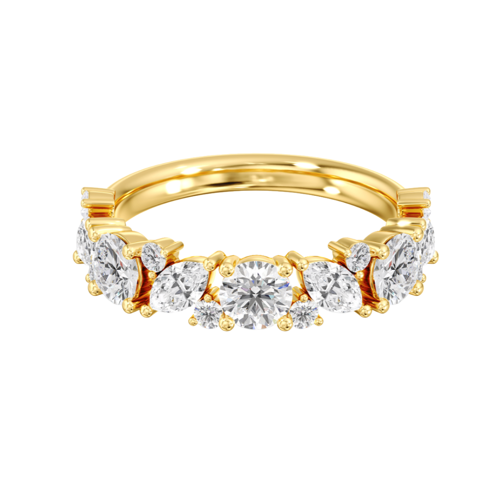 Lab-Grown Marquise & Round Accented Band