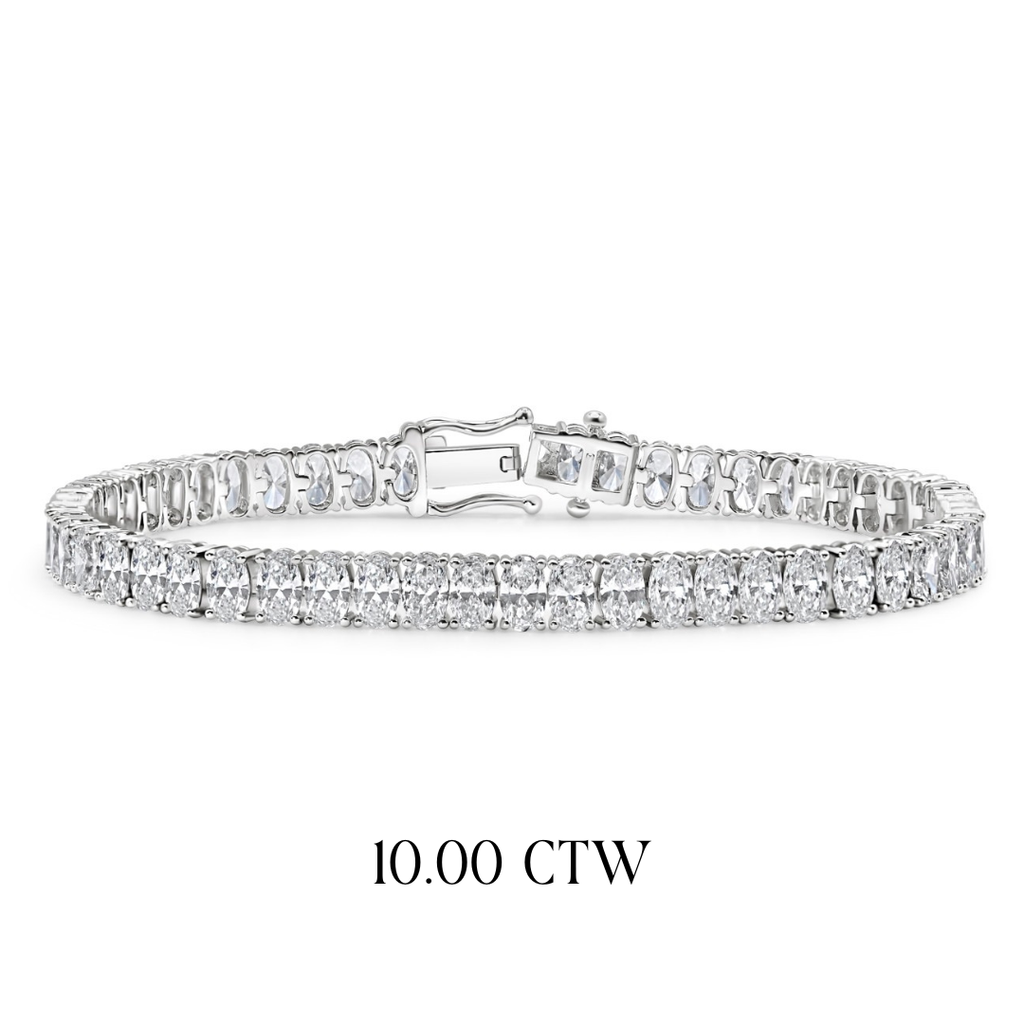 Lab-Grown Oval Tennis Bracelet