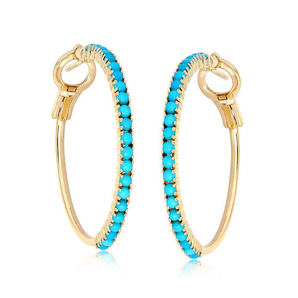 Turquoise Hoops