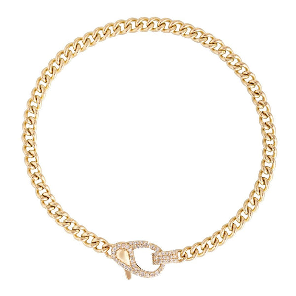 Diamond Clip Cuban Chain Bracelet