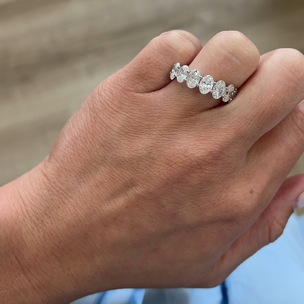 Lab-Grown Diamond Oval Wedding Band