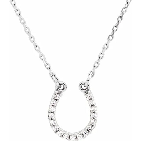 Dainty Horseshoe Pendant Necklace