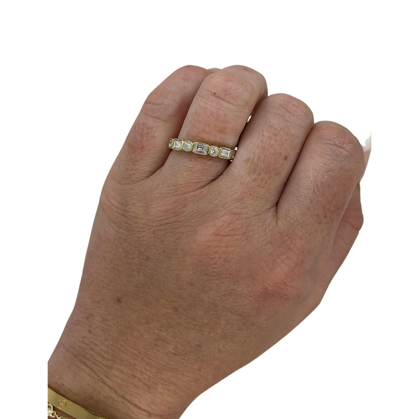 Baguette & Round Bezel Band