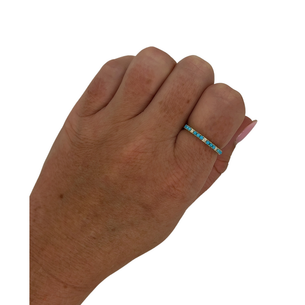 Dainty Turquoise & Diamond Ring