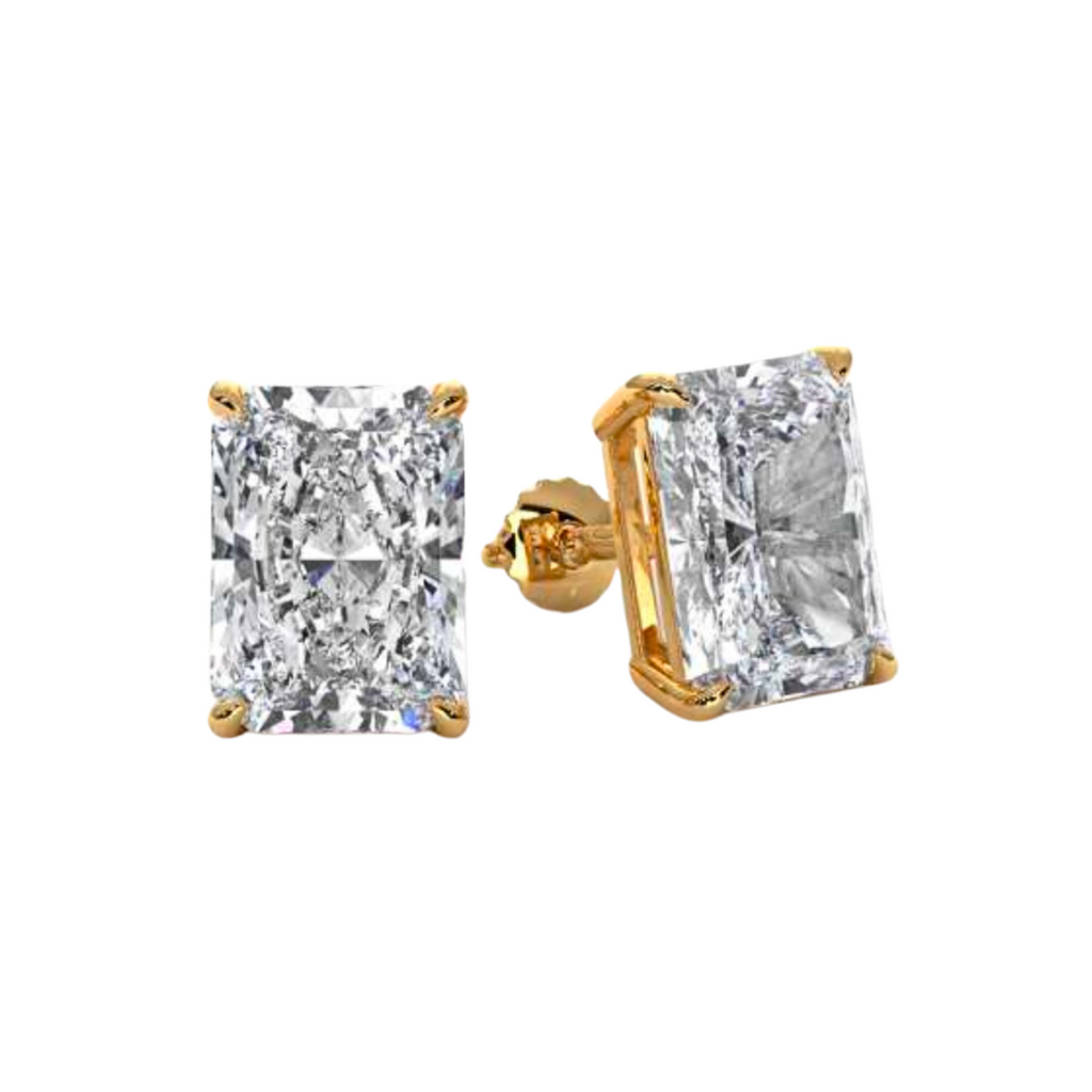 Lab-Grown Radiant Cut Diamond Stud Earrings